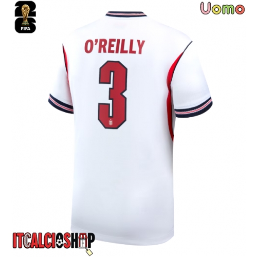Inghilterra Nico O'Reilly #3 Prima Maglia Mondiali 2026 Manica Corta